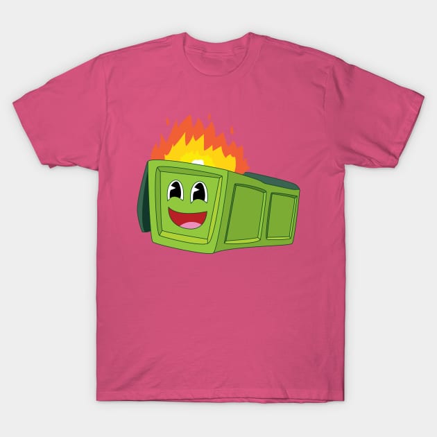 Burn Bright Dumpster Fire T-Shirt by smashythebear